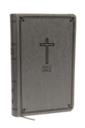 NKJV, Deluxe Gift Bible, Imitation Leather, Gray, Red Letter Edition - Ingram