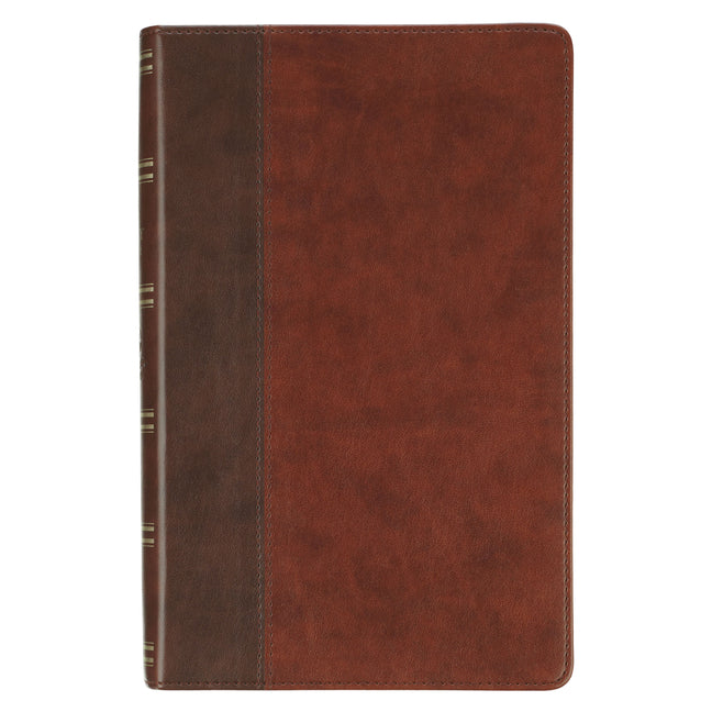 KJV Giant Print Lux-Leather 2-Tone Brown - Ingram
