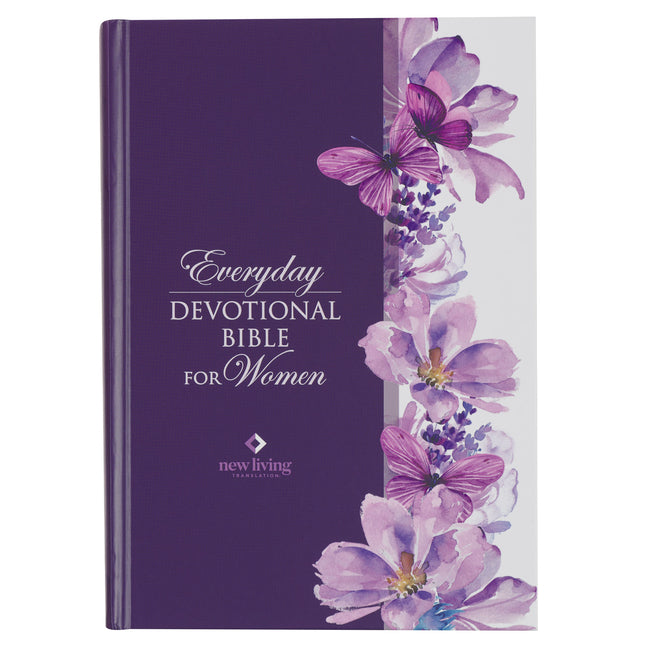 Devotional Bible NLT for Women (Hardcover, Purple)