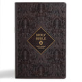 KJV Holy Bible, Giant Print with Cross-References, Dark Brown Leathertouch, Indexed - Ingram