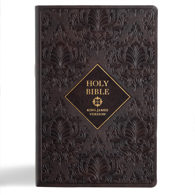 KJV Holy Bible, Giant Print with Cross-References, Dark Brown Leathertouch, Indexed - Ingram