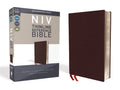 NIV, Thinline Reference Bible, Bonded Leather, Burgundy, Red Letter Edition, Comfort Print - Ingram