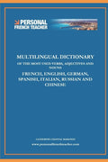 Multilingual Dictionary of the Most Used Verbs, Adjectives and Nouns in French, English, German, Spanish, Italian, Russian and Chinese: Learn the 500 - Ingram
