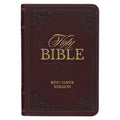 KJV Bible Mini Pocket (Faux Leather, Burgundy) - Ingram