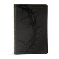 KJV Large Print Personal Size Reference Bible, Charcoal Leathertouch - Ingram