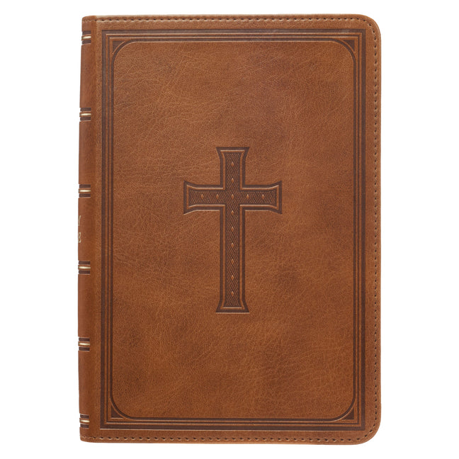 KJV Compact Large Print Lux-Leather Tan - Ingram