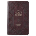 KJV Giant Print Lux-Leather Pattern Dark Brown - Ingram