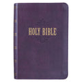 KJV Compact Large Print Lux-Leather Purple - Ingram