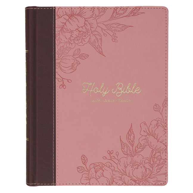 KJV Note-Taking Bible (Faux Leather Hardcover, Brown/Pink) - Ingram