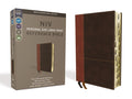 NIV, Personal Size Reference Bible, Large Print, Imitation Leather, Brown, Indexed, Red Letter Edition, Comfort Print - Ingram